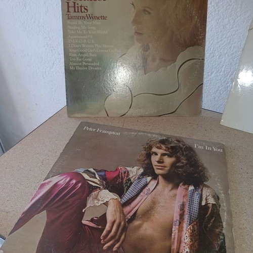Collectible vinyl records used, pack of 20, Bob Dylan, Abba, Beatles