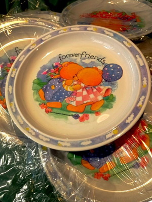 Forever Friends kids plates set new, 9 pieces, 21 cm, collectible teddy bears design