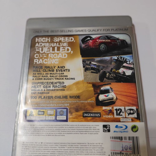 Colin Mcrae DiRT PS3 game used, racing