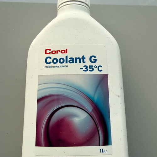 Coral Coolant G antifreeze -35°C new, ready to use