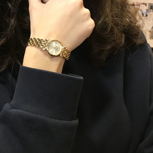 Clyda ρολόι γυναικείο καινούργιο με ζαφείρι και χρυσή επίστρωση