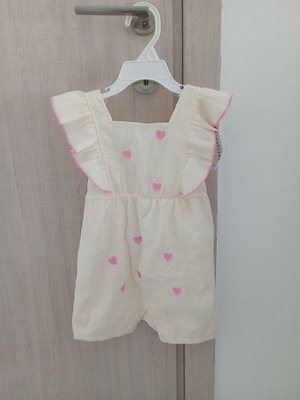 Baby romper new with pink hearts