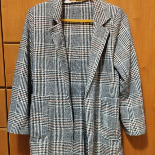 Blazer checked, used, size M, light gray