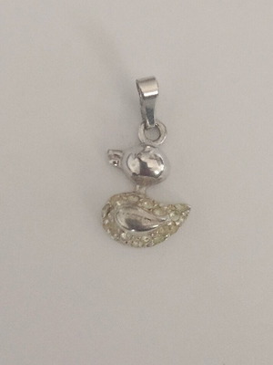 Silver duck pendant new