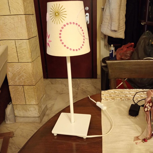 Metal table lamp like new, height 0.46 m