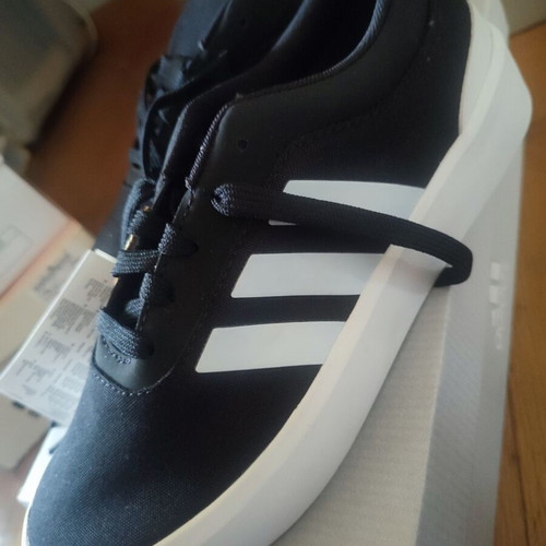 Adidas athletic shoes new, black and white, size 40