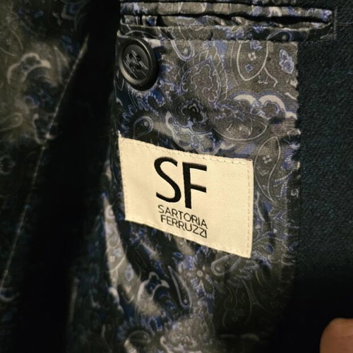Sartoria Ferruzzi men's coat medium dark blue like new