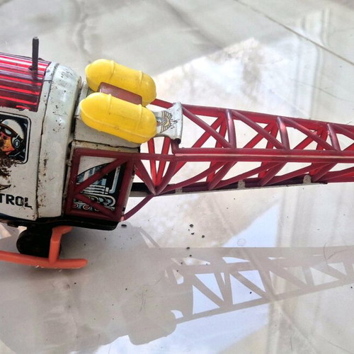 Tin Greek Sky Patrol helicopter used, 1960s