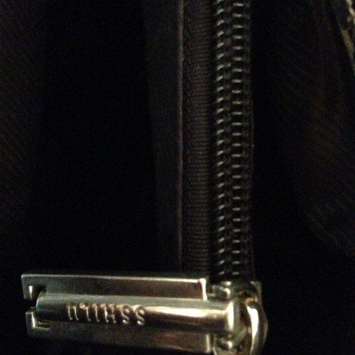 Women's shoulder bag used, black with wear