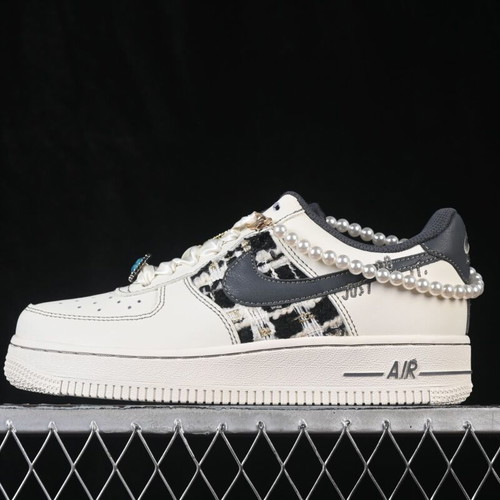 Nike Air Force 1 Foggy Pearl Premium Handmade Customized Sneakers New