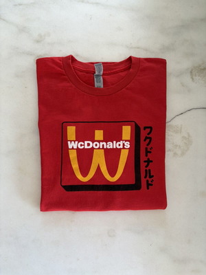 WcDonald's anime promo μπλούζα XL, κόκκινη και κίτρινη