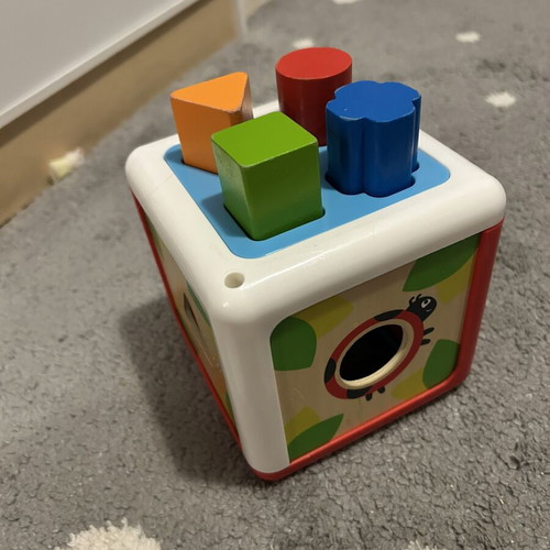 Hape Early Explorer Shape Sorting Box wooden toy used for 12+ months
