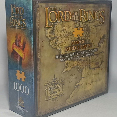 Noble Collection Lord of the Rings Middle Earth Map Puzzle new, 1000 pcs
