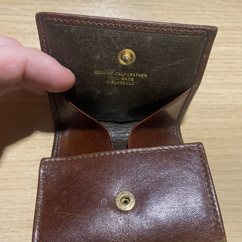 Simone Firenze vintage leather wallet like new, brown and gold