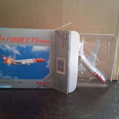 Herpa Miniatures Lockheed L-1011-1 TriStar Faucett Peru New