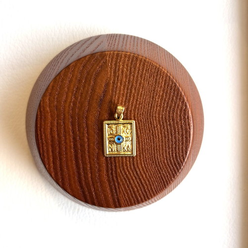 Gold K14 Konstantinato pendant with blue eye