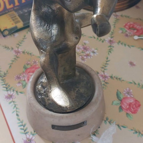Sculpture by M. Papadakis with Olympic sports themes