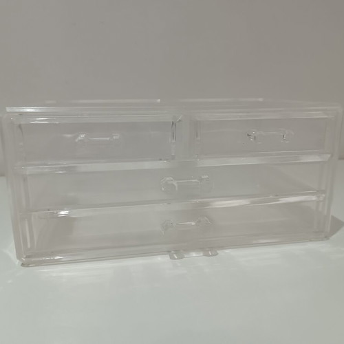 Acrylic Organizer Drawer Unit with 4 Drawers used