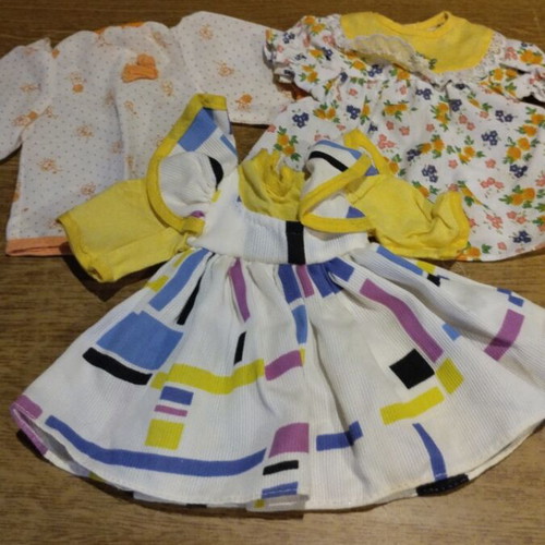 Doll dresses used, pack of 3 for large dolls