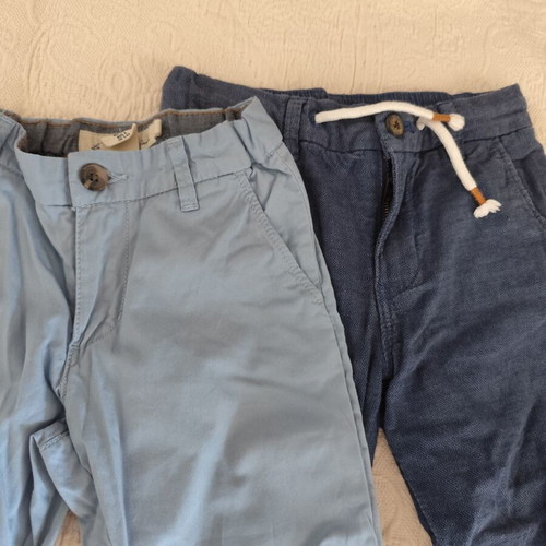 H&M fabric pants like new, size 3-4, blue