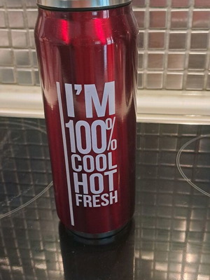 Stainless steel travel mug red metallic like new