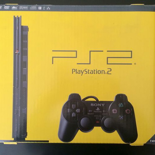 Sony Playstation 2 Slim console used, black, boxed