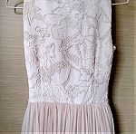  Ρομαντικό φόρεμα μακρύ απαλό ροζ