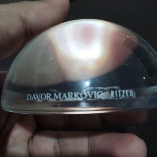 Glass sphere magnifying lens like new, half