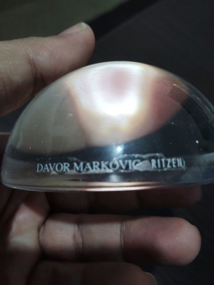 Glass sphere magnifying lens like new, half