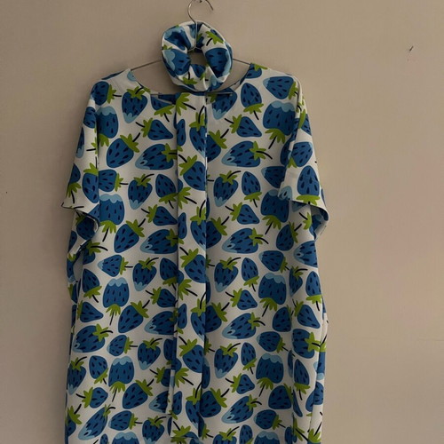 Chaton clothing mini dress small like new, blue multicolor
