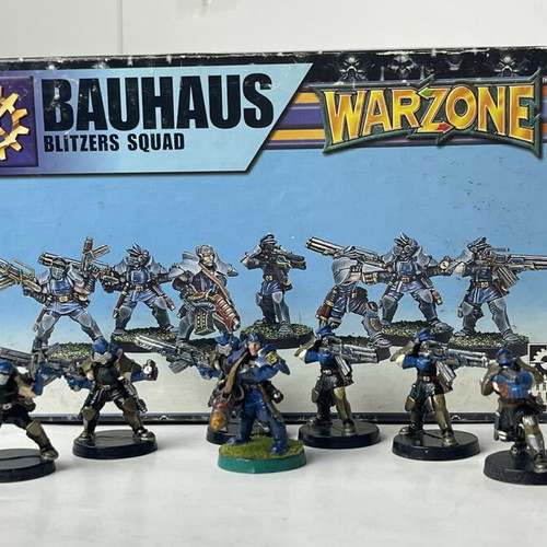 Warzone Bauhaus Blitzers Squad painted miniatures set used