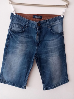 LCW Jeans men's denim bermuda shorts W30, blue with brown lining