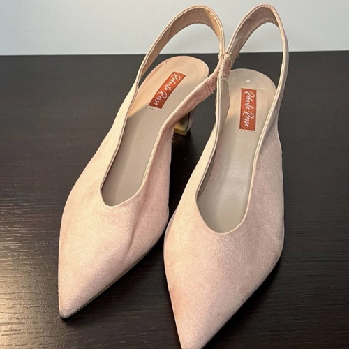Roberto Rosso slingback heels, blush pink suede, EU 37