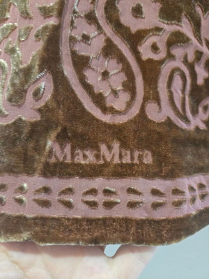 Max Mara scarf, brown and pink, vintage summer style