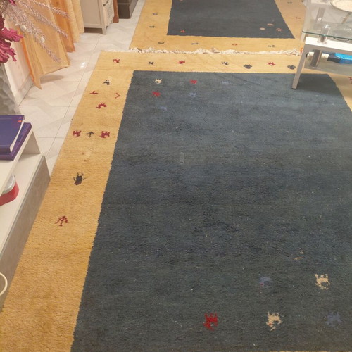 Gabbeh handmade wool rugs set of 3, ethnic motifs