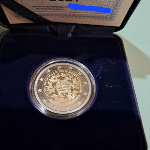2 Euro commemorative coin Proof 2021, 200 years Greek Revolution, new