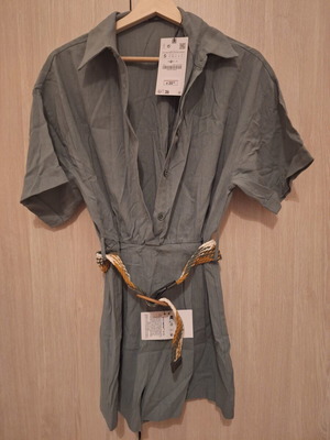 Zara jumpsuit new, green, size S