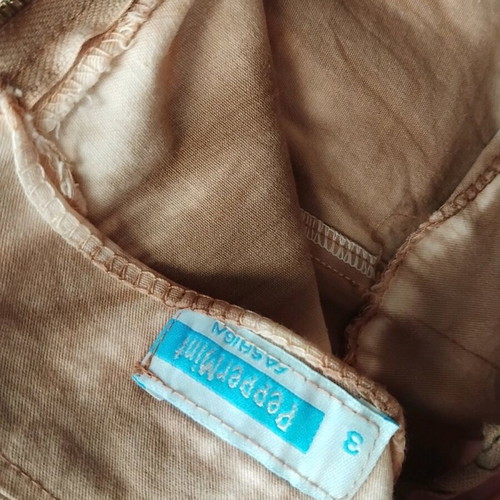 Jean skirt like new, stable fabric, size S-M, beige-brown