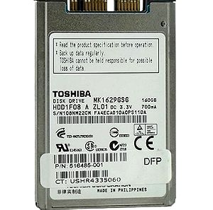 Toshiba 160GB 1.8" SATA Mini Hard Drive [Toshiba MK1629GSG]