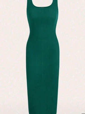 Elastic dress new, green, size L