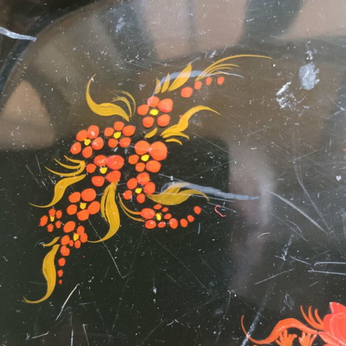 Hand-painted serving tray used