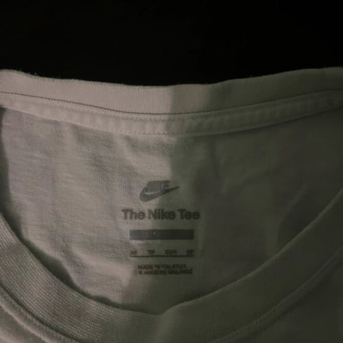 Nike white crop T-shirt, loose fit, XS