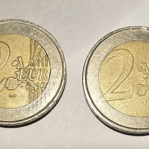 Coins used, 2 pieces with mint error