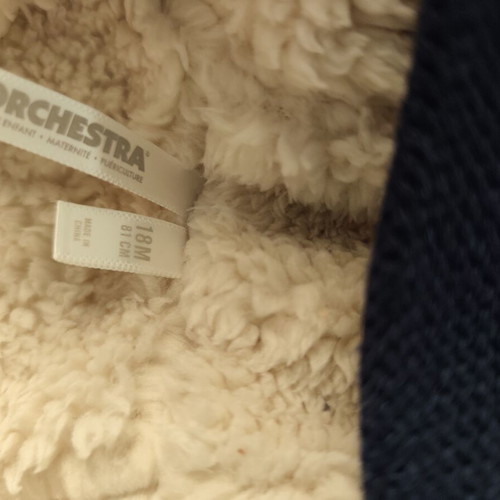 Boys' 12M knit jacket with sherpa lining and pants set