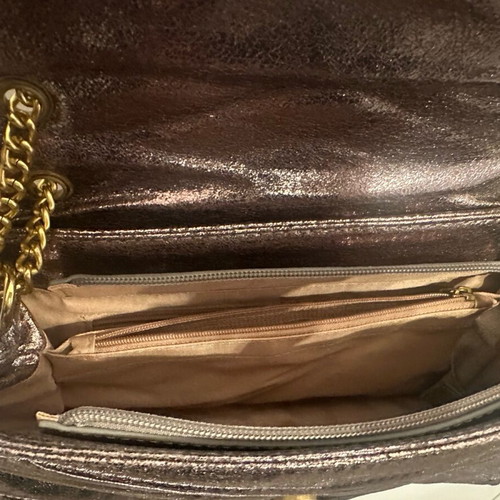 Guy Laroche crossbody shoulder bag new, metallic gray