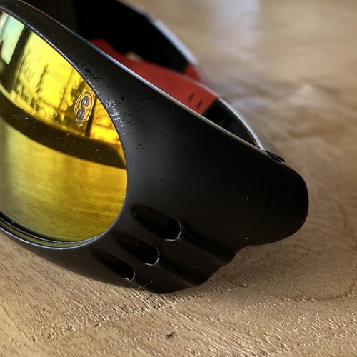 Sports Sunglasses with Yellow/Gold Mirror Lenses like new, wrap-around
