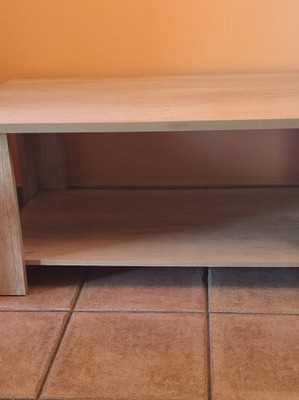 Melamine two-tier coffee table