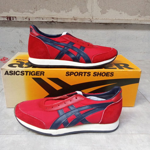 Asics Tiger Blue Red Ambassador Lady Shoes size 37.5 like new