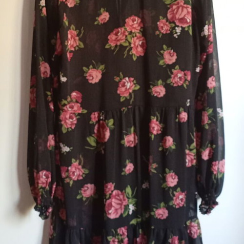 Stradivarius Floral Chiffon Dress like new, multicolor, size L