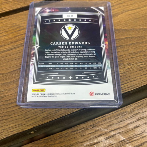 2025-26 Origins Euroleague Carsen Edwards Clouds Prizm card new